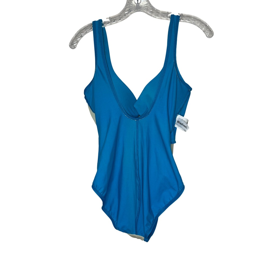 Miraclesuit Sanibel One Piece Swimsuit Women 12 Turquoise Blue Ruched 68866 - Picture 6 of 8